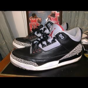 Air Jordan Retro 3 Black Cement Size 13